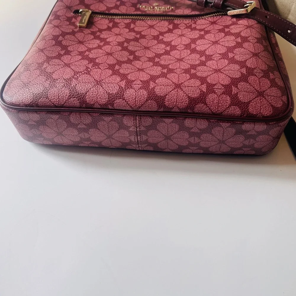 Kate Spade Spade Flower Signature Crossbody Bag – Burgundy